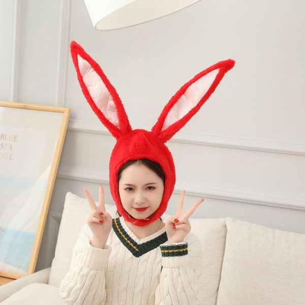 

cute ears cap long plush women hat funny beanie with earflaps beanie/skull caps, Blue;gray