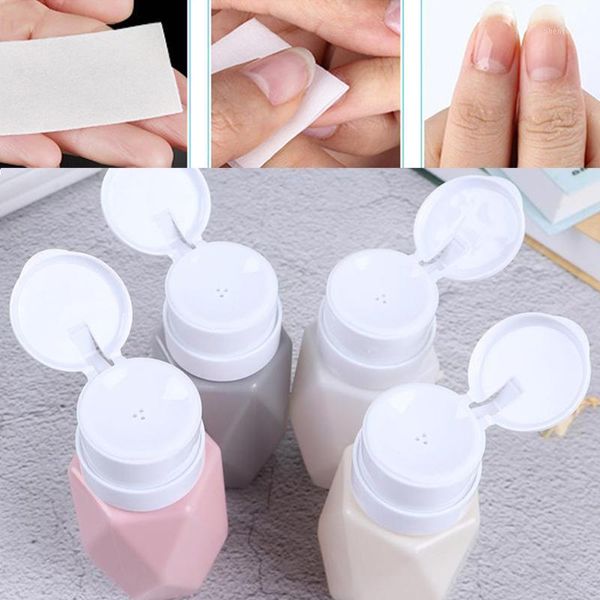 

storage bottles & jars nail art pump dispenser empty liquid uv gel polish clean bottle cleanser remover