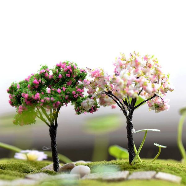 

decorative objects & figurines plastic mini simulation trees willow sakura miniatures kawaii microlandscape setting for garden 1pc