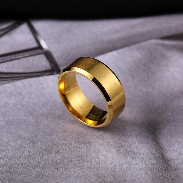 

cluster rings 4mm 6mm 8mm titanium ring for men and women personalized customize engraved, Golden;silver