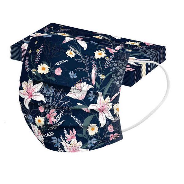 

disposable printed mask dust protection flower face