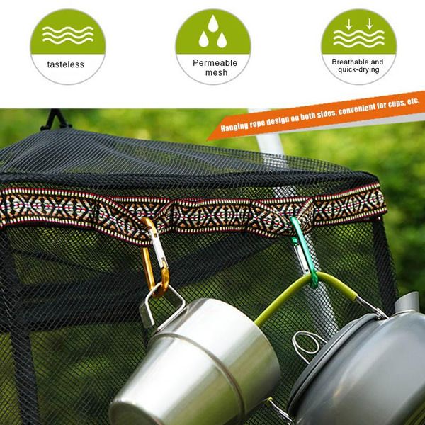 

outdoor folding drying net camping four-layer storage basket fishing fish dried vegetables ju8 bags