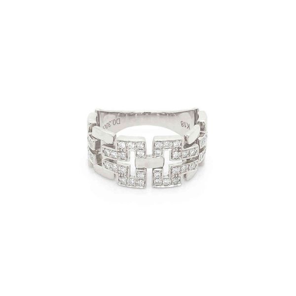 

opulent fashion jewelry 18k white gold and diamond ring