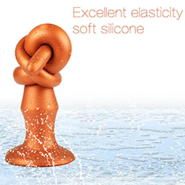 Massaggio riutilizzabile in silicone morbido Ventosa super lunga Plug anale Prodotti plug anali Butt plug Giocattolo del sesso per uomini Coppie Prodotti erotici Sex Shop