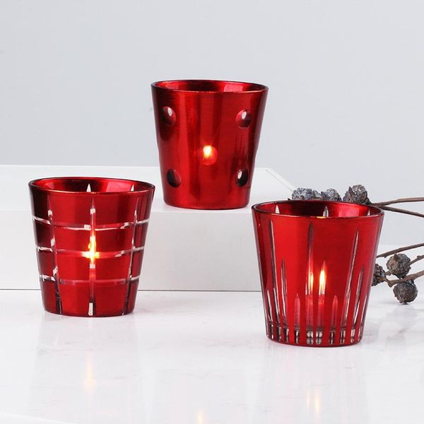 

candle holders glasses modern wedding centerpieces red candlestick aesthetic portavelas home decoration ei50ch