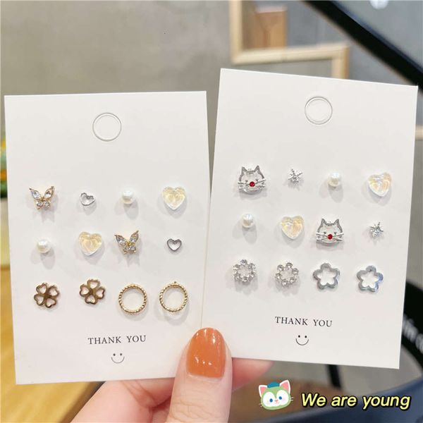 

studded butterfly earrings set sterling simple lovely small fresh sweet