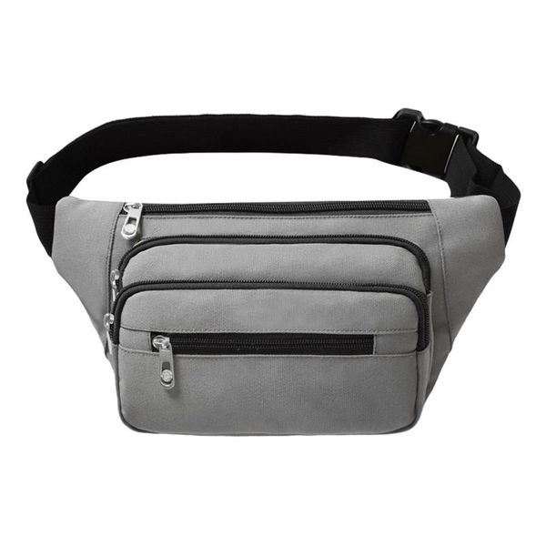 

outdoor bags multi pockets cycling running sports practical pu men women adjustable belt large capacity waist bag portable gym