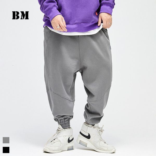 

men's pants korean style hip hop baggy streetwear harem jogging men clothing japanese harajuku joggers kpop sweatpants male xxg1, Black
