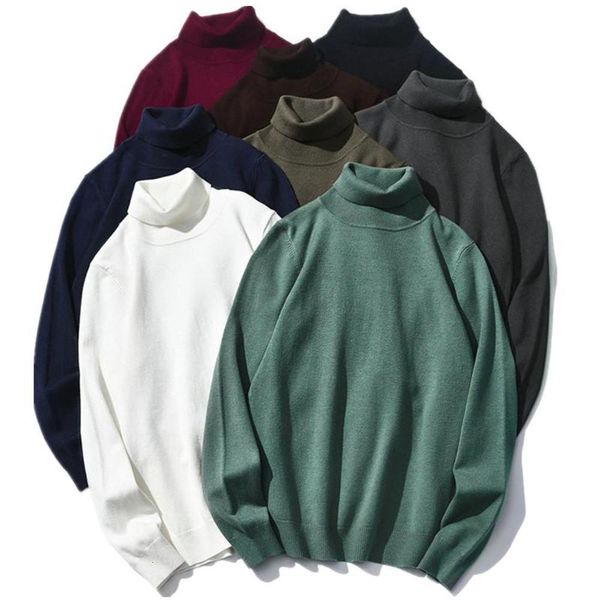 

men's selling turtleneck sweater men autumn winter male with pullover warm sweaters clothes oversize -4xl zl3r, White;black