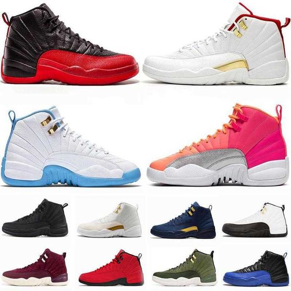 

12s men basketball shoes reverse taxi unc cny royal blue black punch trainers jumpman 12 fiba dark grey sport sneakers
