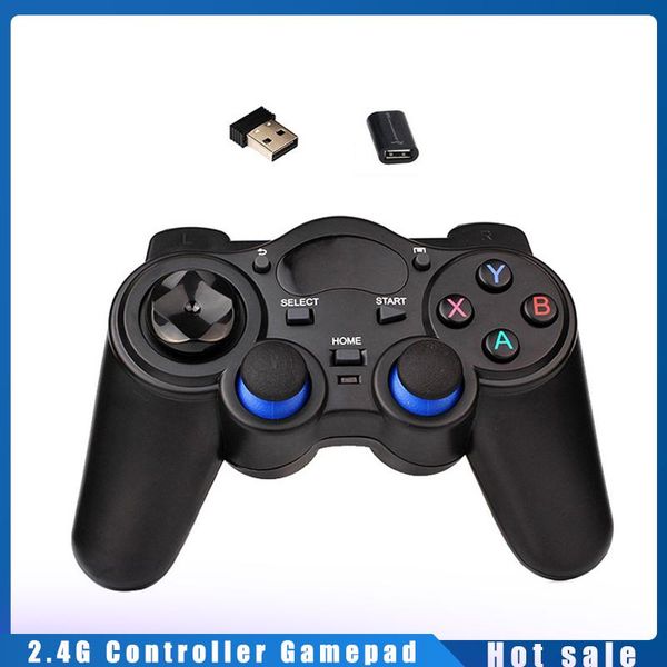 Controladores de jogo Joysticks 2.4g Controller sem fio gamepad com o modo de economia de energia OTG Converter para tablet PC Smart TV Box Android Phone