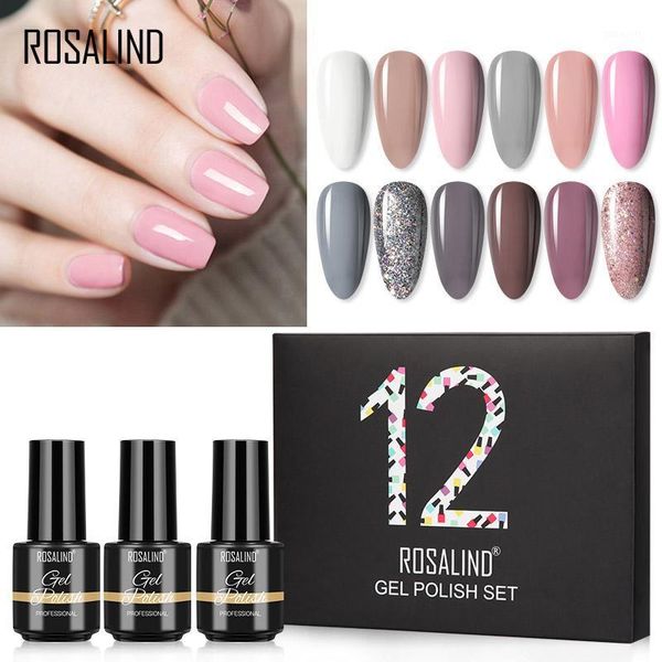 

gel polish nail kit 12/10/6pcs semi permanent all for manicure set hybrid varnishes base primer art set1