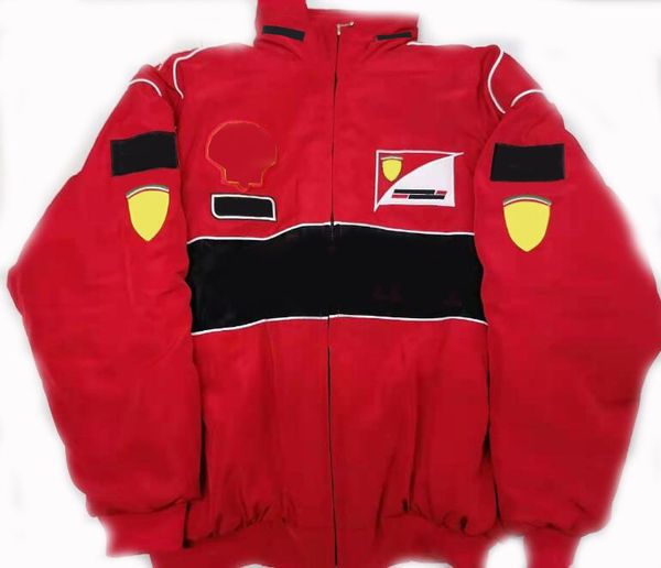 

f1 formula one racing jacket full embroidered logo warm cotton padded jacket