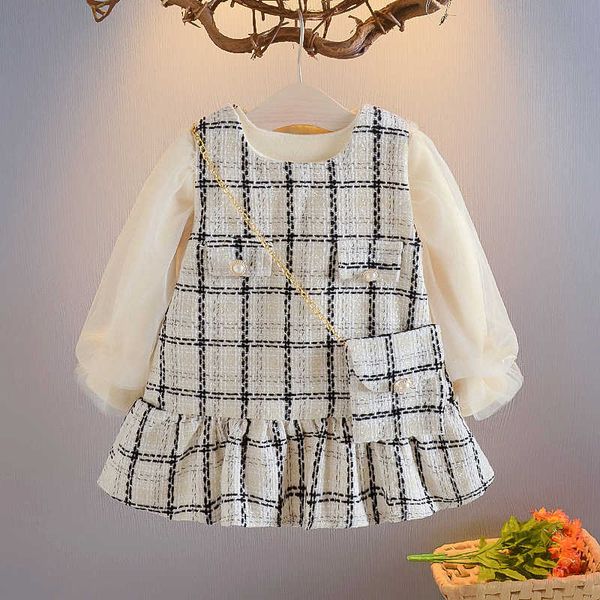 

babicolor autumn winter girls dress girls cute dresses long sleeve gray black bow cute sweet baby vestidos 1-7y, Red;yellow