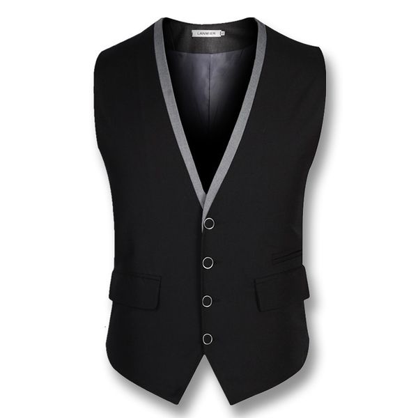 

men's vests wholesale- business men dress blazers jackets casual fashion slim fit sleeveless suit wedding qz4f, Black;white