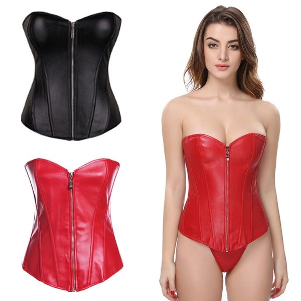

fun tights leather body shaping underwear belly girdle court corset, Black;white