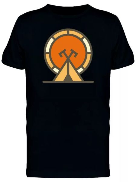 

Wigwam Behind Orange Sun Tee Men's -Image by Shutterstock, White;black