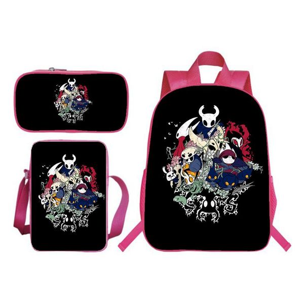 

backpack game hollow knight 3pcs set (backpack+shouder bag+pen bag)boy girl school bag teens bookbag rucksack gift