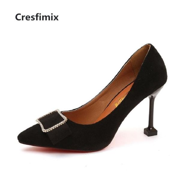

cresfimix tacones altos female sweet black party night club high heel shoes women spring & summer wedding sapatos b2955 dress