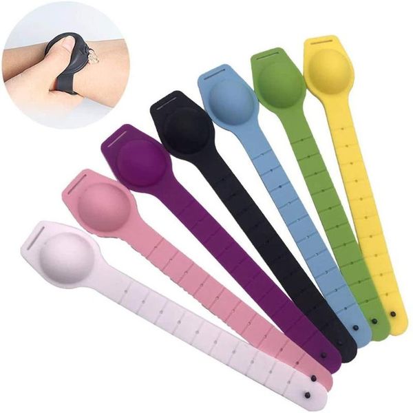 

storage bottles & jars silicone bracelet wristband hand soap dispenser band squeeze bottle care watch disinfect sanitizer container