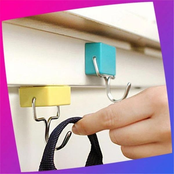 

hooks & rails super strong iron magnetic seamless hook kitchen refrigerator powerful magnet home garden storage organization #t1p