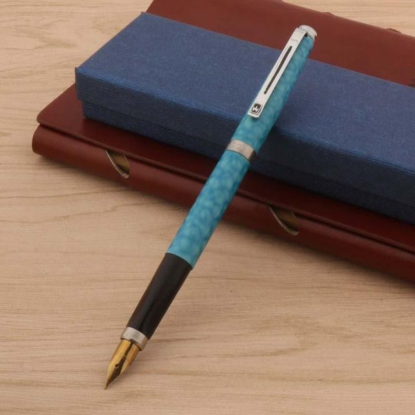 

fountain pens classic wing sung 500 pen blue marble silver favorites stationery office school supplies golden ink