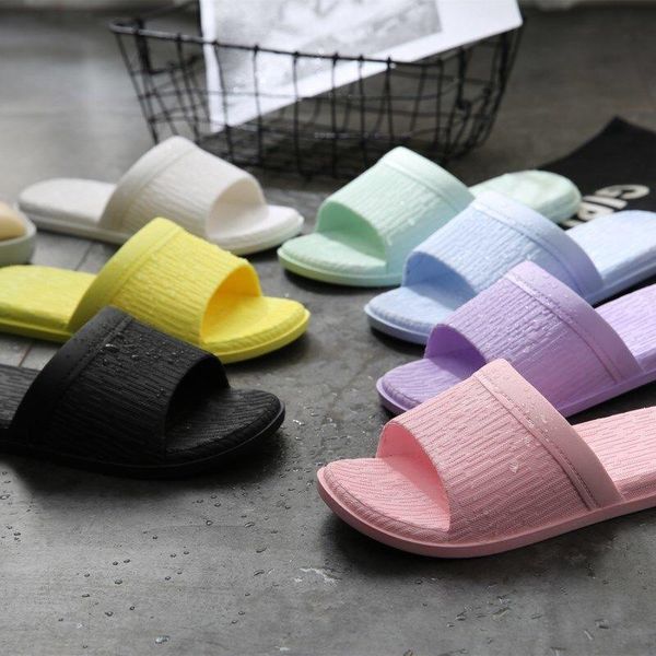 

slippers 2021 comfort women bathroom soft female bath beach shoes for ladies big girls summer slides indoors home wear sandals, Black