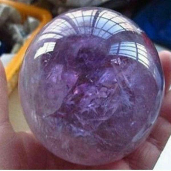 

decorative objects & figurines 1pc peace family love 100% brand natural amethyst quartz stone crystal fluorite ball healing gemstone good qu