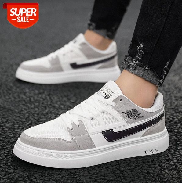 

men's casual daily round toe shoes low-stitching front lace-up sneakers men #zr9h