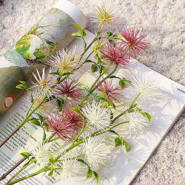 

decorative flowers & wreaths 6 heads artificial branch wedding pography props party home garden office coffee house festival decoration