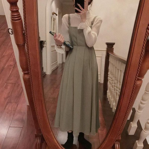

2021 new fashion women maxi long dress elegant sukienki high waist spaghetti strap pleated vestidos ropa mujer party robe, Black;gray