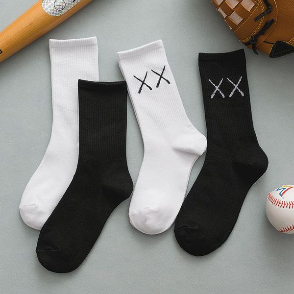 

socks & hosiery autumn and winter ins pure cotton women's solid color soft fashion girls black white lolita funny korean