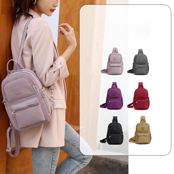 

waist bags women chest pack casual crossbody messenger for ladies nylon waterproof small sling shoulder