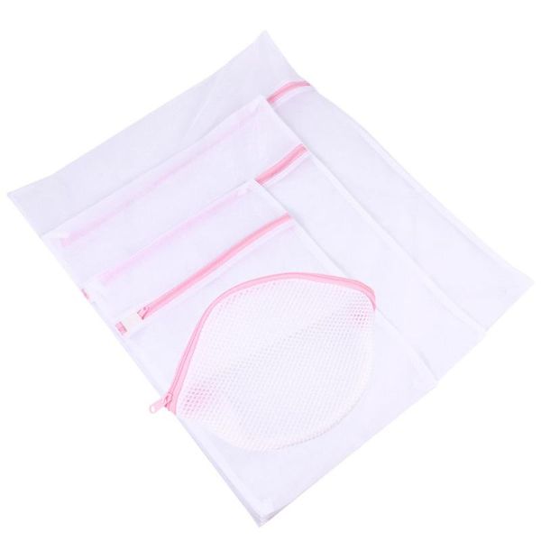 

4pcs practical mesh laundry washing bags travel dorm large storage