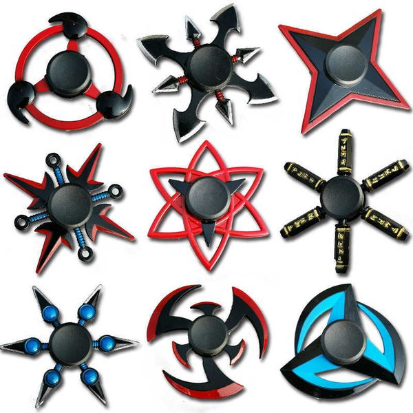 Finger Tri Cross Fidget Spinner Metall EDC Stuffer für Kinder Erwachsene Spielzeug Großhandel Gyro 10 Stück Mix-Stil