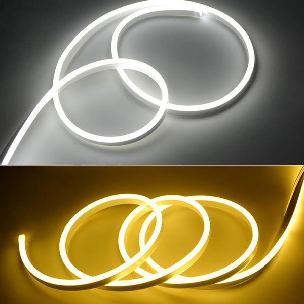 

strips neon light led strip 220v flexible fairy string 120leds/m outdoor holiday decor lamp with us eu plug power supply