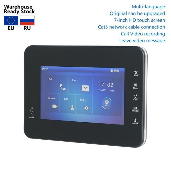 

video door phones dh logo multi-language vth1560b replaces vth1550ch 7-inch touch indoor monitor, ip doorbell intercom,sip version