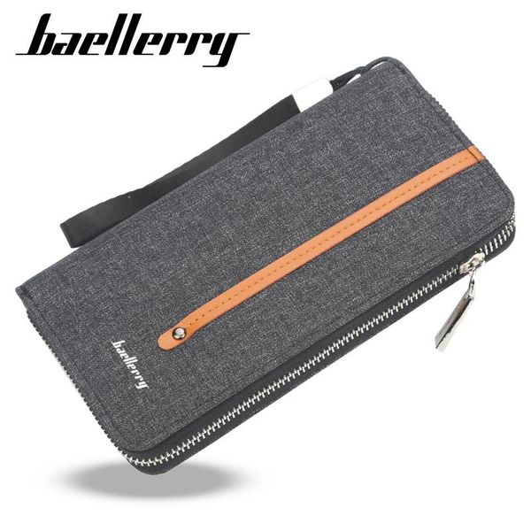 

wallets designer's canvas man wallet brand baellerry men's long clutch card purse for male fashion phone bag 2021, Red;black