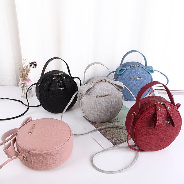 

round cute letter phone small female bag double zipper 2018 label mobile fresh and messenger new ifigf
