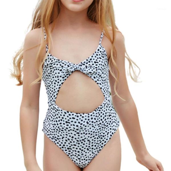 

leopard print swimsuit baby swimwear cute dot bikini set one piece bathing suit 2021 kids girl one-pieces, Black