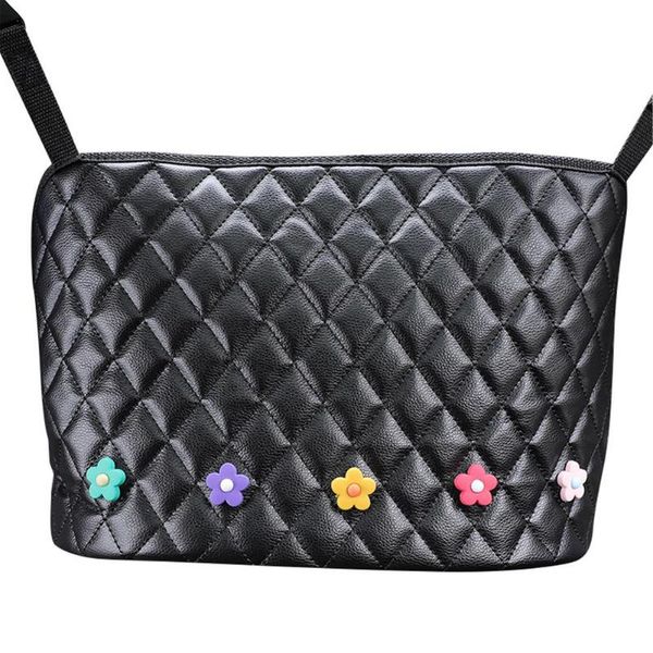 

car organizer leather handbag holder seat back purse wallet storage bag net pocket pet kid barrier safe driving