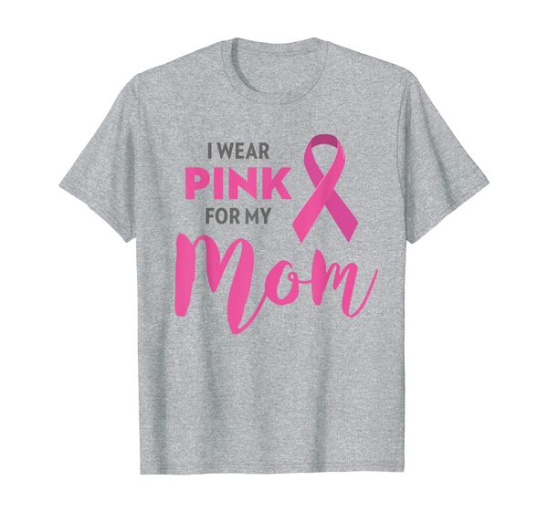 

i wear pink for my mom breast cancer awareness shirt t-shirt, White;black