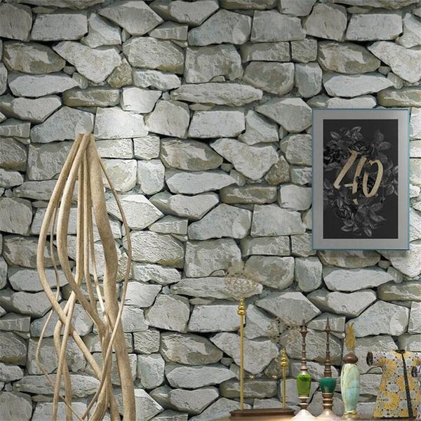 

wallpapers vintage 3d home decoration wallpaper rolls stone living room bedroom sofa tv background thicken pvc waterproof
