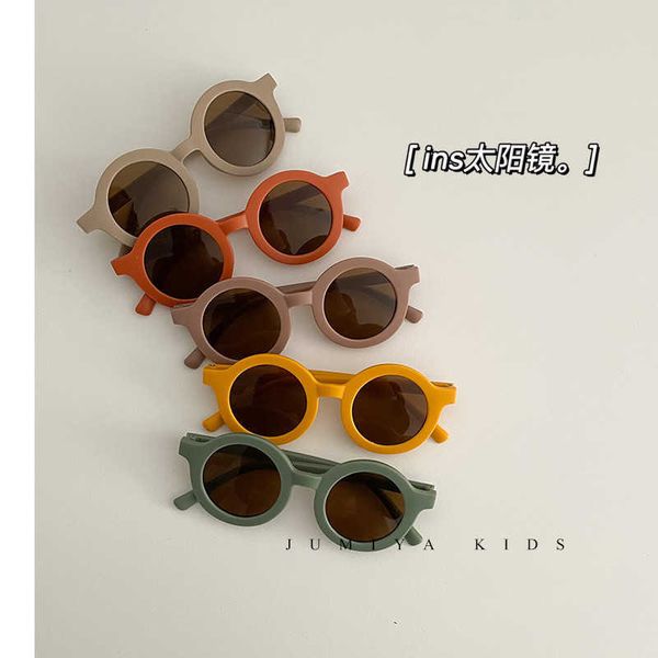 

korean children sunglasses baby 1-year-old concave shape, Blue