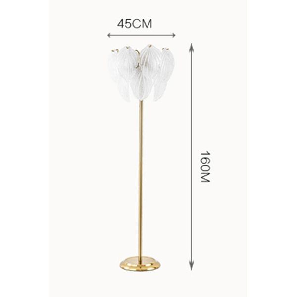 

floor lamps sgrow glass leaf design european standing lights for bedroom living room postmodern ripple lighting fixtures