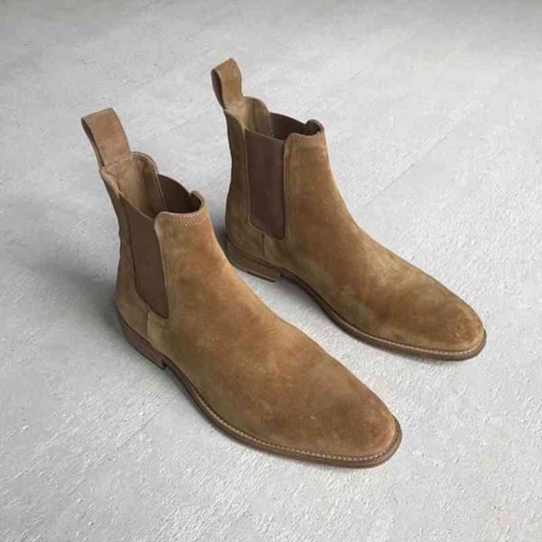 

boot sued retro-color shoes solid boots fashion zapatos of ha941, Black