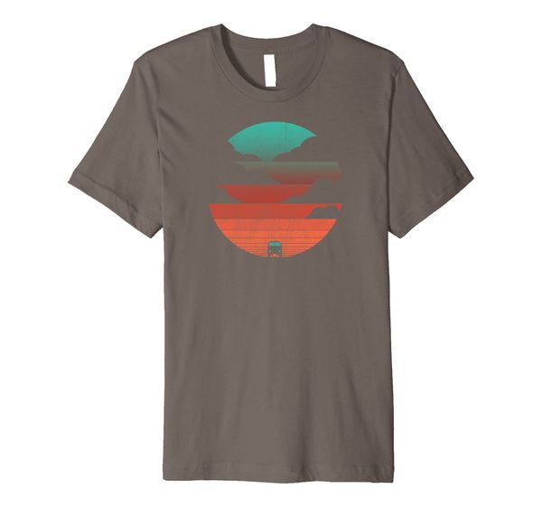 

"Driving into the Sunset" Cool Simple Color Graphic T-Shirt, Mainly pictures