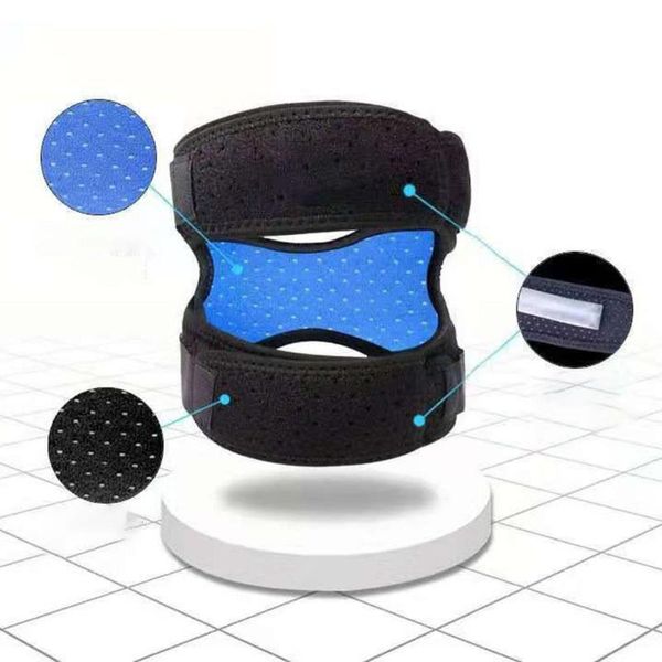 

elbow & knee pads 1pcs adjustable patellar tendon support strap band brace for running basketball outdoor sport fitness, Black;gray
