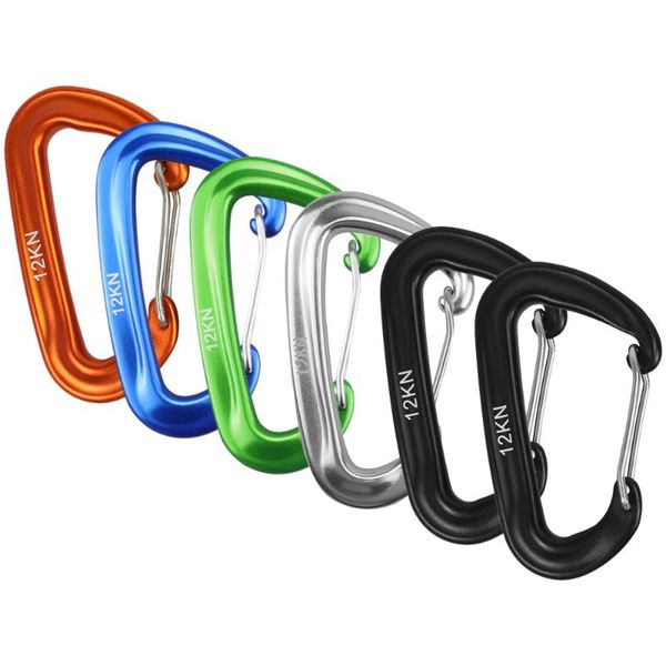 

carabiner 12kn heavy duty clips key for hammocks camping hiking backpacking climbing snap clip lock buckle hook cords, slings and webbin web