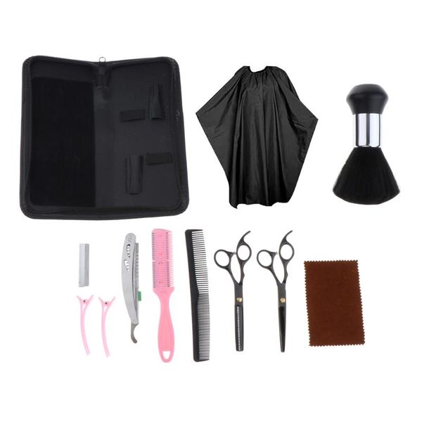 

hair scissors 12pcs professional cutting set shears barber cape kit